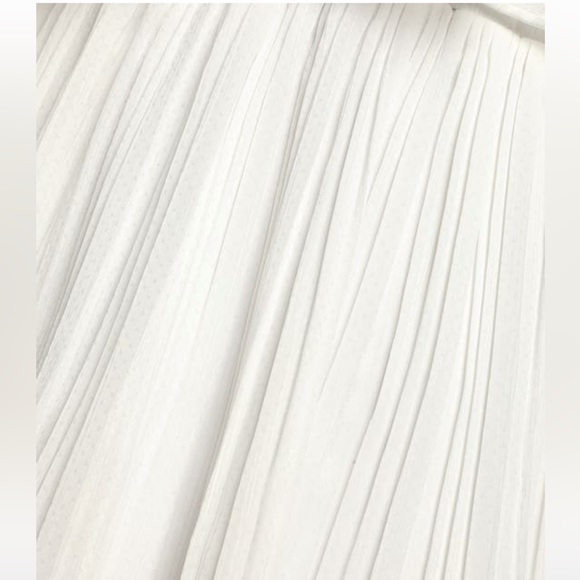 LULU'S SZ S Tier and Far White Tiered Pleated Halter Midi Dress - Picture 7 of 15